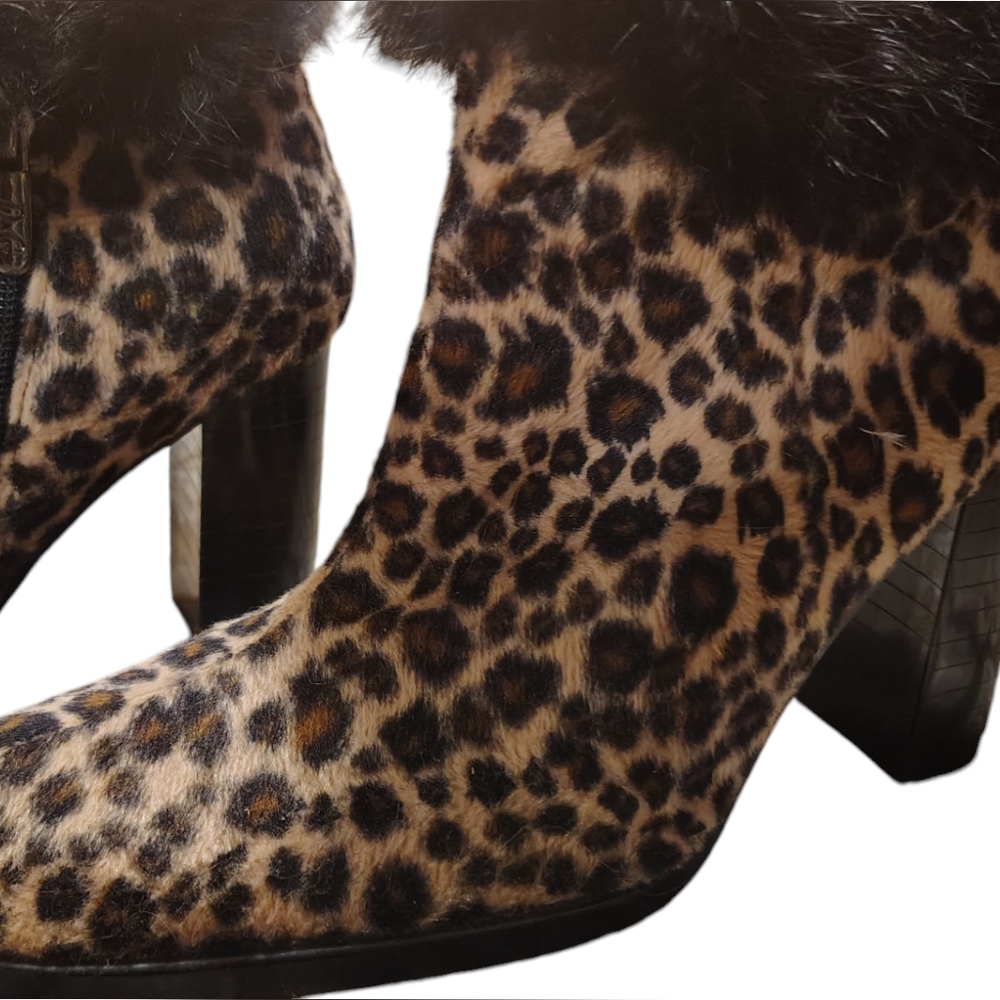 Summer Rio Leopard Booties 6.5 - Picture 6 of 9